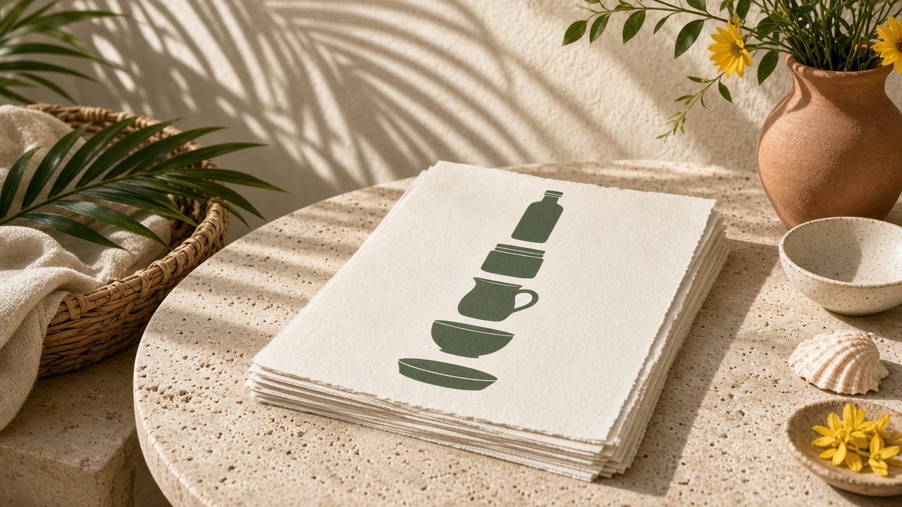 Order receipts styled on cream paper